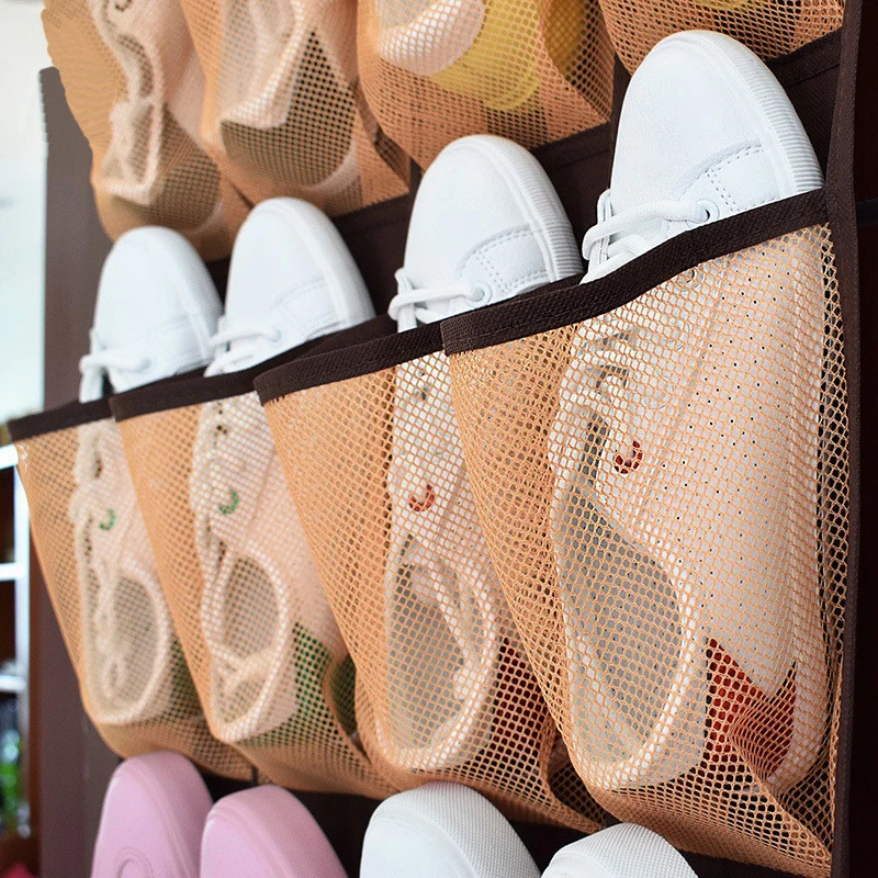 24 Pocket Shoe Space Door Hanging Organizer Rack Wall Bag Storage Closet Holder Family Save Space Organizador Home Decoration
