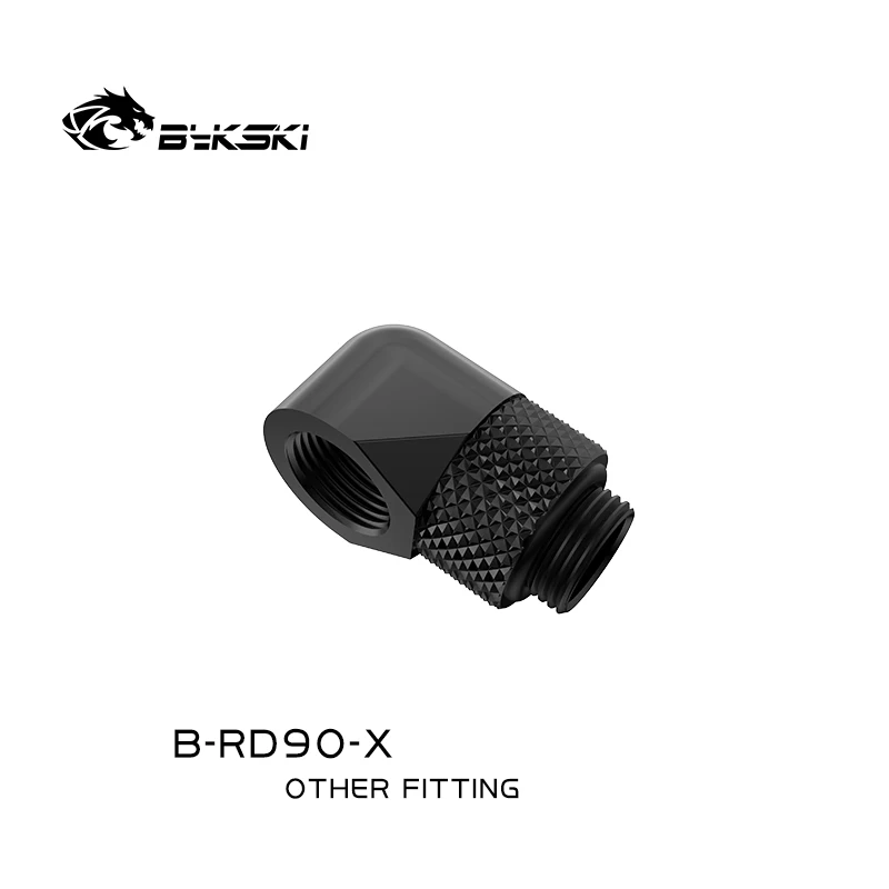 Bykski B-RD90-XG1/4'' 90 Degree Rotary Hard Tube FittingsFemale-Male PC Water Cooling Connector Adapter Multi Colors