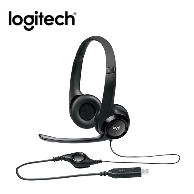 plasticitet Bør Søjle Logitech H390 Over-ear USB Stereo Headphones with Mic Hands-free Calling  Gaming Meeting Video Chat Computer Office Wired Headset - AliExpress