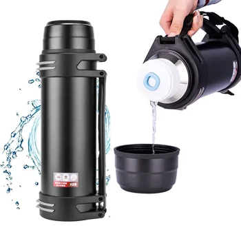 

High capacity Stainless steel thermos Fashion everyday, outdoor,automotive water thermo cup Portable insulation Vacuum cup 1.5L