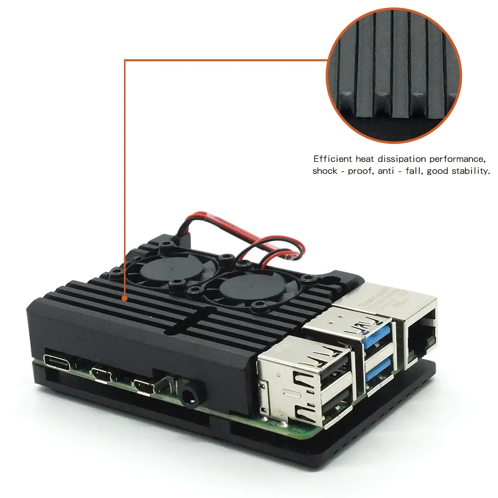 Компьютеры Raspberry pi 4 b металлический чехол алюминиевый сплав рассеивания тепла
