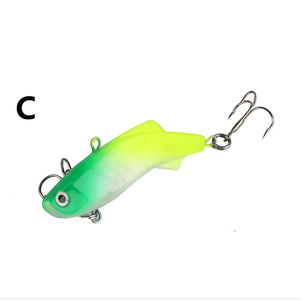 

1pcs/The New winterfishing 16.7g/7cm Artificial Manufacturing 3D eyes VIB decoy artificial noise low vibration Triangular hook