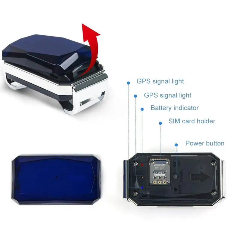 IP67 Waterproof Pet GPS Locator for Dogs Cats Cattle Sheep Tracking Anti-lost Machine Pet Collar Wifi Mini Light Tracker