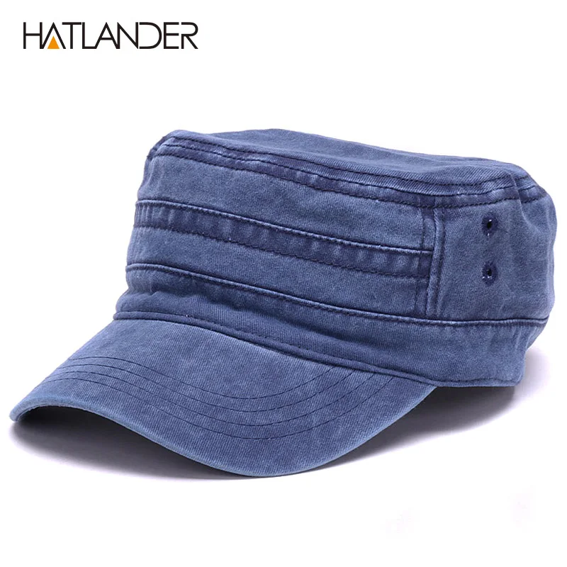 Кепка HATLANDER в стиле милитари для мужчин и женщин винтажная шапка из промытого