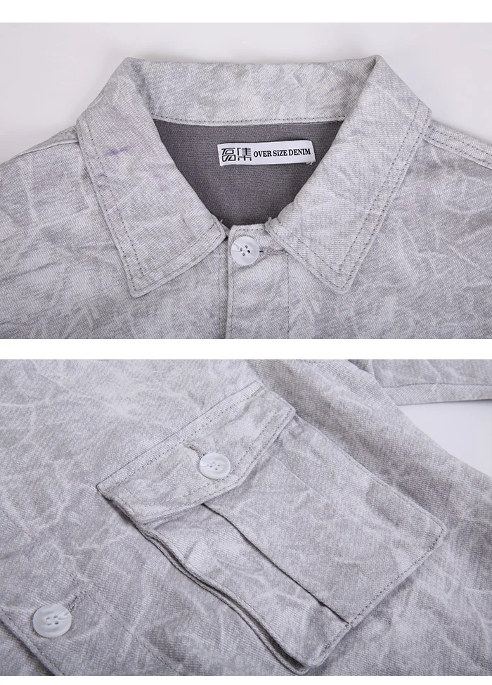 Женская короткая джинсовая куртка LEIJIJEANS, светло-серая свободная куртка в стиле рабочего, повседневная модель 9217 больших размеров 5XL–6XL