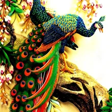 Две павлины на дереве 5D алмазная живопись полный квадратный домашний декор DIY мозаичные Стразы картина Прямая с фабрики на заказ Рождество