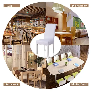 

Chair Covers Stretch Removable Washable Dining Chair Slipcovers Set of 6 Seat Protectors for Wedding Ceremony Party Hotel Living