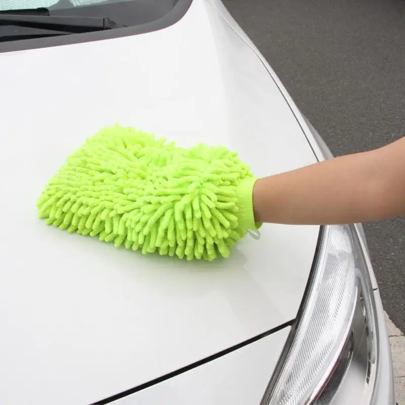 Перчатки для мытья автомобиля из ультратонкого волокна и синели, автоматическая очистка передних и задних ветровых стекол, ежедневный домашний инструмент для мытья окон