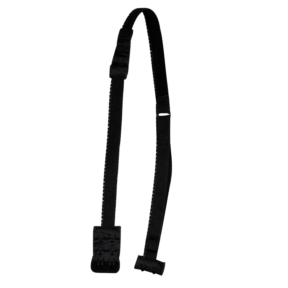 Women Backless Low Back Bra Strap Adjustable Bra Strap Hook Converter Extender - Color: Black
