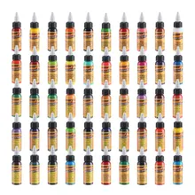 50 цветов, 30 мл/бутылка, чернила для татуажа, Перманентная краска для боди-арта, Микро Пигмент, подводка для бровей, губ, боди-тату, товары для красоты