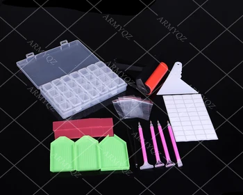 

New 5D diamond painting accessories tools Roller kit for diamond embroidery accessories art supplies storage box