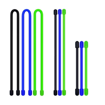 

9Pcs/Set Silicone Cable Tie, Reusable Twist Tie, Cable Tie Straps, 4-Inch,6-Inch,12-Inch