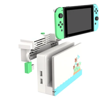 

Cooling Fans For Nintendo Switch Host Base Dock Animal Crossing Cooling Fan with Dustproof Cover Desk Stand