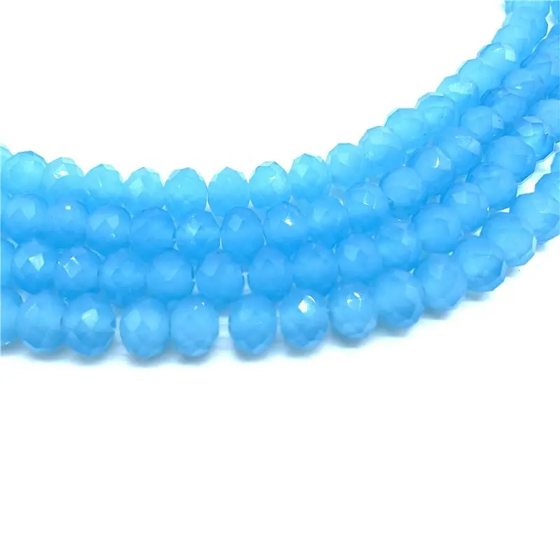 4x6mm/50pcs   Austria Faceted Crystal Glass Beads Loose Spacer Round Beads for Jewelry Making DIY