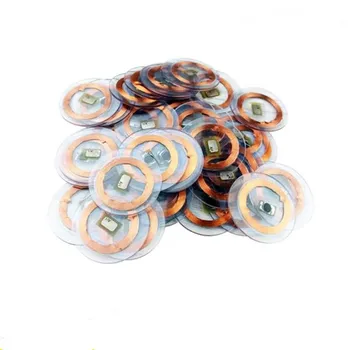 Tarjeta de moneda transparente, accesorio de etiqueta de Control de acceso, ID T5577 de 125KHz, bobina de cobre regrabable, llavero RFID, proximidad EM4305