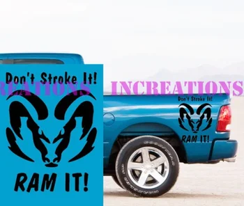 

For Universal 1Set/2Pcs Hemi Dodge Ram It Funny Bed Stripes Truck Decals Mopar Stickers Set of 2 Racing