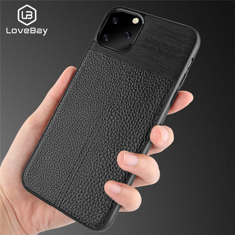 Lovebay Phone Case For iPhone 11 6 7 8 Plus Luxury Leather Texture Soft TPU X XR XS Pro Max Shockproof Back Cover |