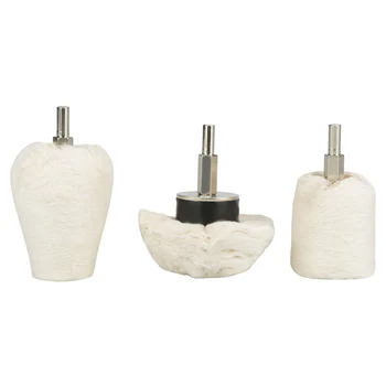 

9Pcs/Set Cone Cylinder Mushroom Mop Buffing Pad Set Wheel Compound Brown/Green Polishing Kit Power Tools For Metal Jewelry