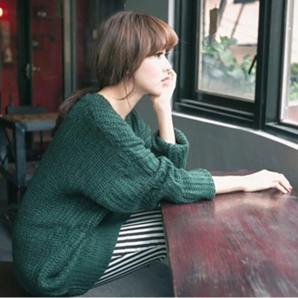 Fashion Medium Length Women Loose Sweaters Round Collar Slim Fit Warm Pullovers Leisure Daily Wear Autumn Female Knitting Tops