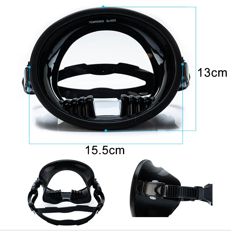 Swimming Goggles Snorkeling Diving Mask Diving Mask Diving Goggles Scuba Free Diving Full Face Mask Anti Leak Wide View Anti-Fog Snorkeling Swimming Goggles Mask with Adjustable Strap