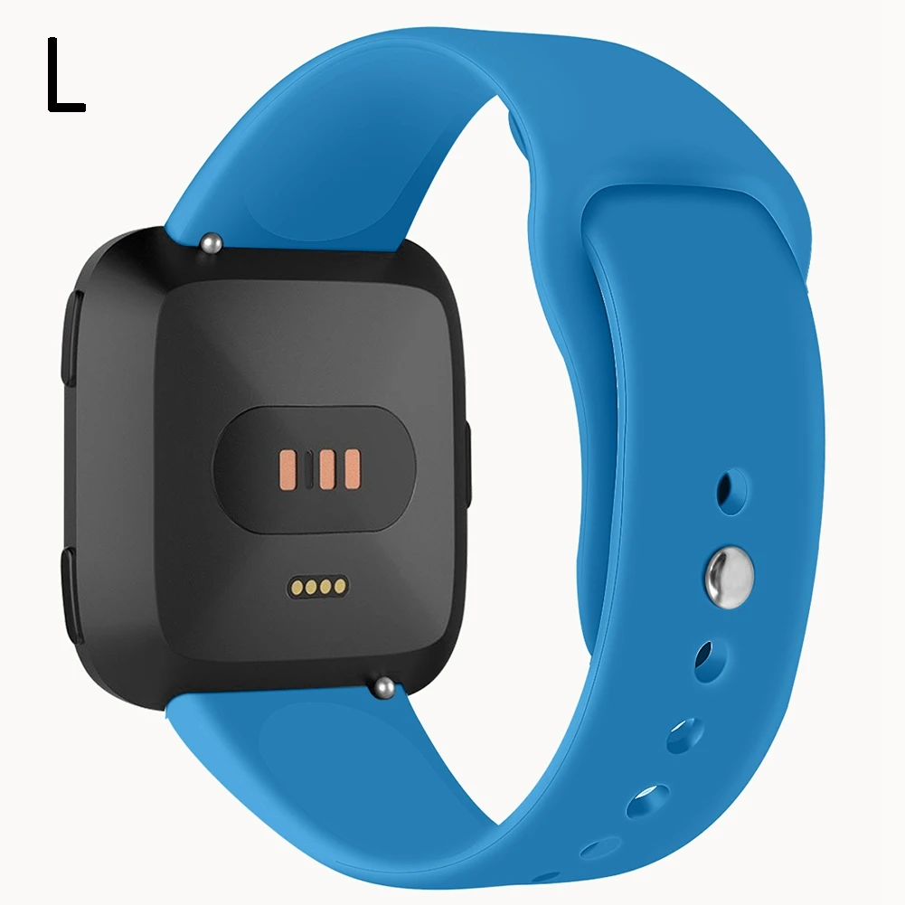 Сменный спортивный ремешок для Fitbit Versa/Versa Lite Edition из нержавеющей/мягкий силиконовый ремень браслет S/L Размер для Versa2
