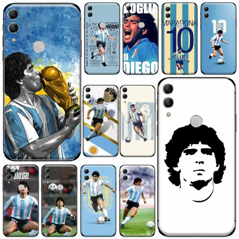 

Maradona Argentina football star 10 Phone Case For Huawei Honor 7C 7A 8X 8A 9 10 10i Lite 20 NOVA 3i 3e