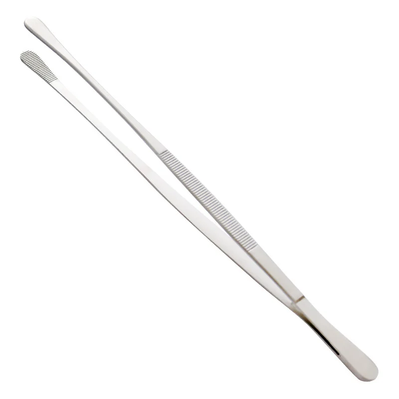 1PC Kitchen Gadget Ice Tong with long Handle Salad Cooking Clip Stainless Steel Tweezers Clip BBQ Buffet Tong Grilling Accessory