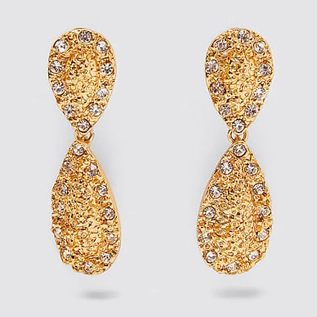 Ladyfirsy золотые серьги-капли ZA корейские модные блестящие шикарные вечерние серьги для девочек Подарки для мам массивные металлические круглые серьги в виде цветка ювелирные изделия - Окраска металла: 16
