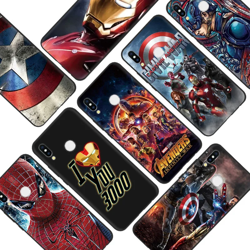 Мягкий ТПУ чехол Marvel черного цвета для huawei P30 mate 20 10 P20 P8 P9 P10 Lite Mini Pro Honor 8X10 Play P Smart чехол Fundas