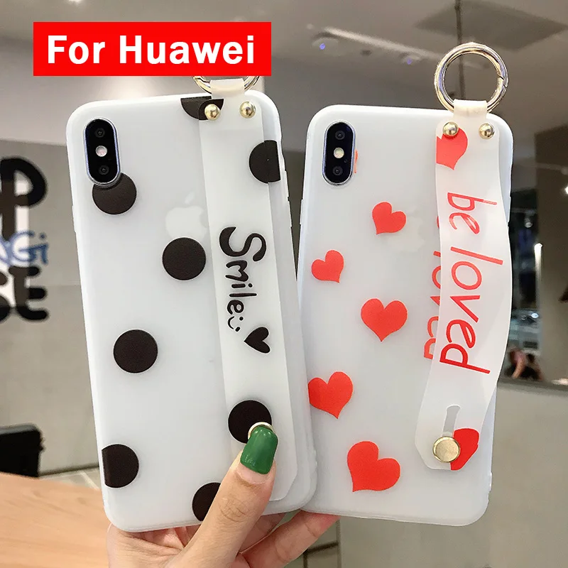 Милый волновой точки чехол для телефона Huawei P30 Pro P20 pro Lite Mate 20 Nova 3i 5i Honor наручный
