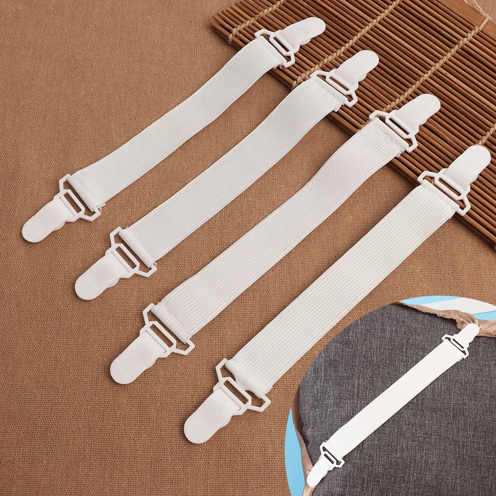 

4PCS Bed Sheets Buckle Elastic Belt Mattress Clip Blanket Grippers Fastener Clothes Pegs Bedding Holder Home Living Accessories