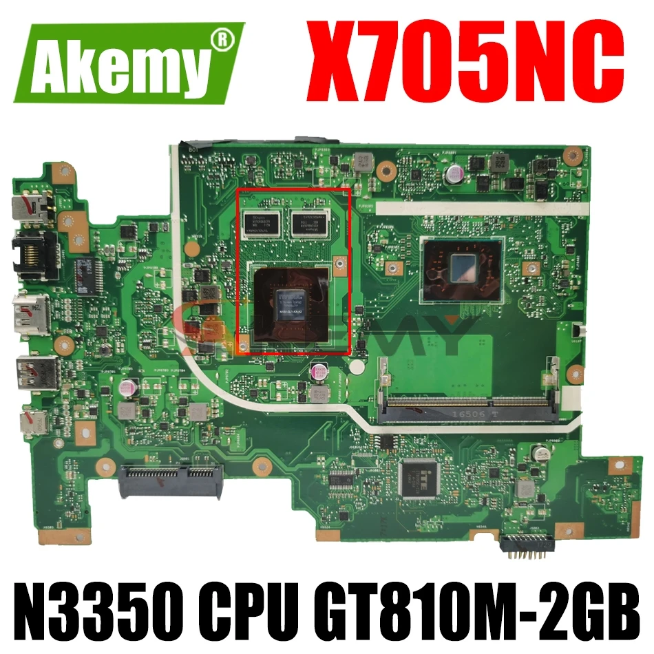 Материнская плата AKEMY X705NC для ноутбука ASUS VivoBook X705N оригинальная материнская Pentium