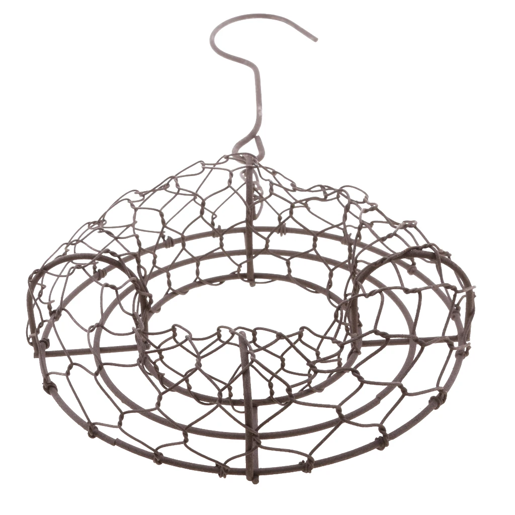 21cm Ring Shape Iron Wire Frame Succulent Pot Rack Wedding Garden Decor