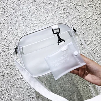 

Women Transparent Stylish PVC Crossbody Bag Clear Handbag Tote Shoulder Bag New