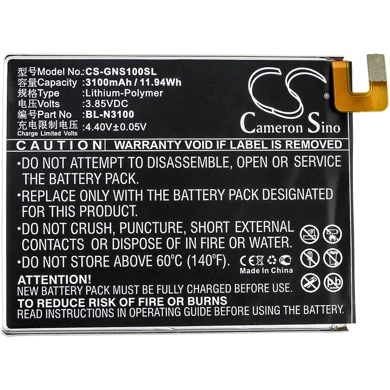 Обновленная батарея Cameron Sino для GIONEE Elife S10C, Elife S10C Dual SIM, Elife S10C Dual SIM TD-LTE