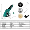 POSENPRO électrique Mini scie circulaire 700W outil à main coupe bois métal scie parallèle Guide accessoires outils 3 pièces lames ► Photo 2/6