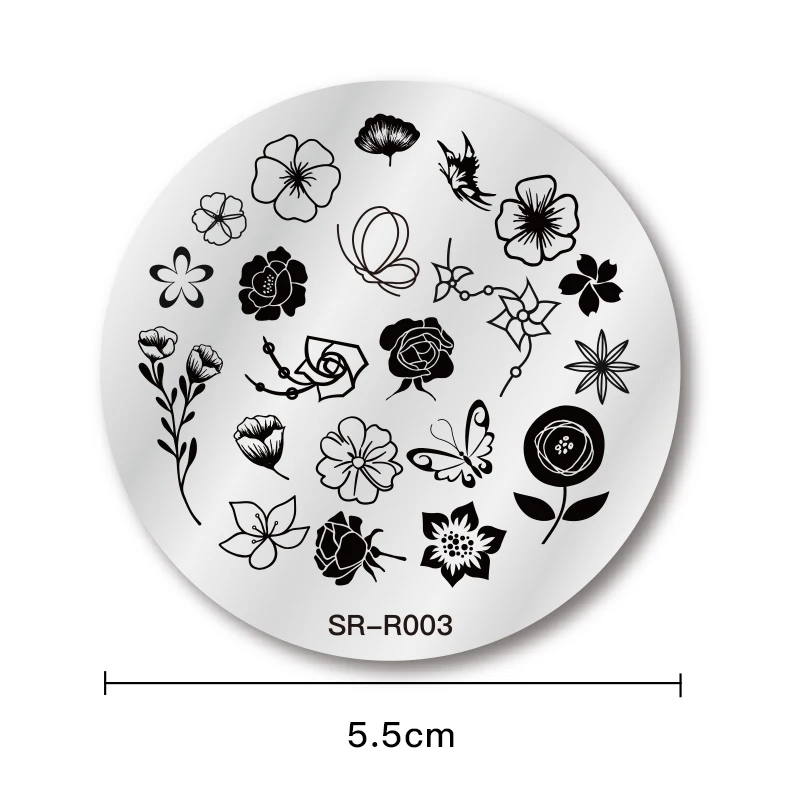 Пластины для штамповки ногтей с четырьмя лилилиями натуральный цветок растения