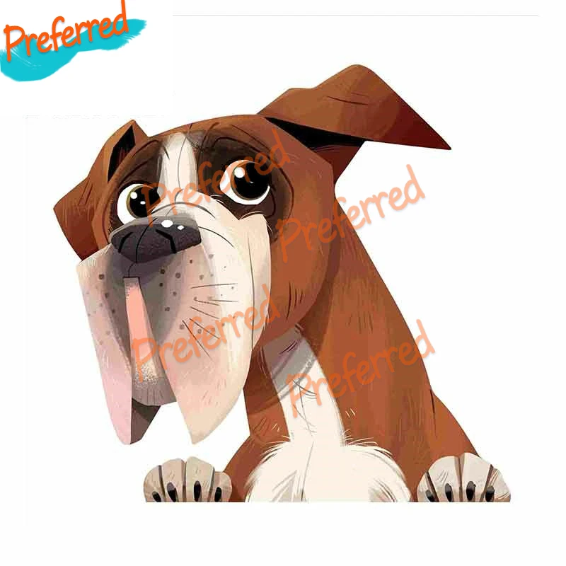 Boxer Dog Sticker Boxer Dog w/ Heart Car Laptop Vinyl Decal Sticker Tea