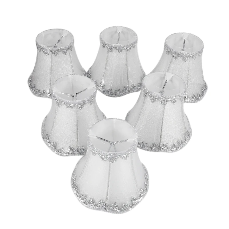 

Art Deco Lamp Shades Crystal Wall Lamp Chandelier Fabric Lampshade Nordic Style Modern Lamp Cover for Home Decoration 6 Pcs Set(