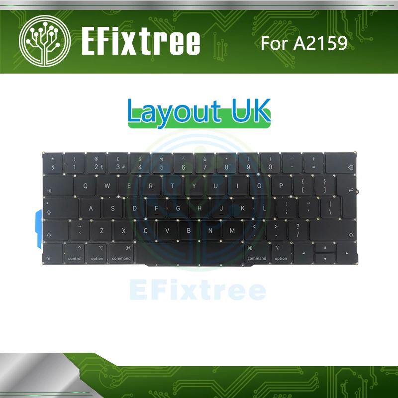 Полный для MacBook retina 13 ''A2159 раскладка клавиатуры британский английский Mid EMC 3301