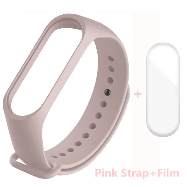 2 IN 1 Pink Ремешок для Xiaomi mi, 4 ремешка, силиконовый, винно-красный, розовый, сменный Браслет, ремешок для Xio mi Band 3, 4 mi Band, 4 ремешок - Цвет: 2 IN 1 Pink