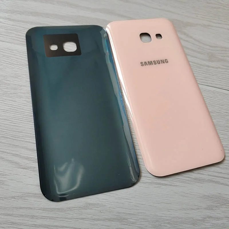 Pink Samsung Galaxy A5 Задняя крышка батареи чехол 3D стекло задняя крышка корпуса Замена для samsung A 5 A520 A520F - Цвет: Pink