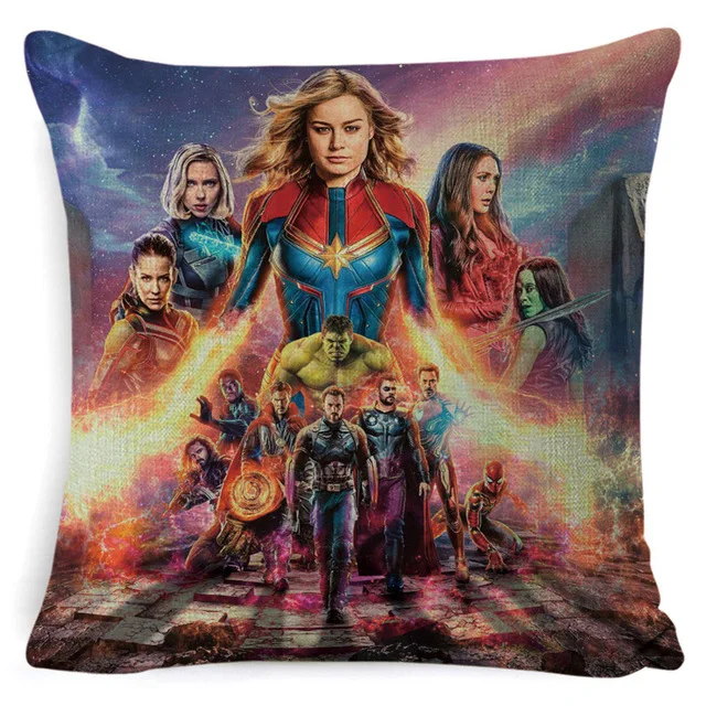 H08 Мстители Endgame Чехлы для подушек из хлопка и льна Чехлы для подушек 45x45m Чехлы для подушек в спальню для дома отеля - Цвет: H08