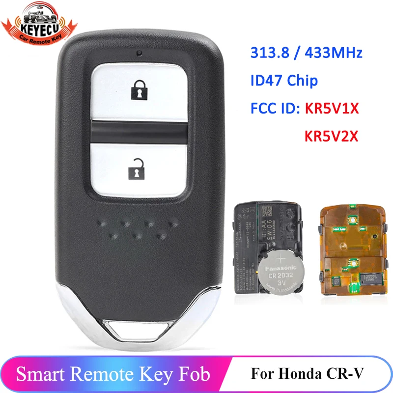 KEYECU KR5V1X KR5V2X для Honda CR-V City Crider Jazz шаттл Vezel 72147-T5A-J01 / 72147-T5C-J01 72147-T5A-G01 дистанционный