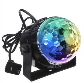 

MINI Voice Control RGB LED Stage Lamps Crystal Magic Ball Sound Control Laser Stage Effect Light Home Party Disco Club DJ Lights