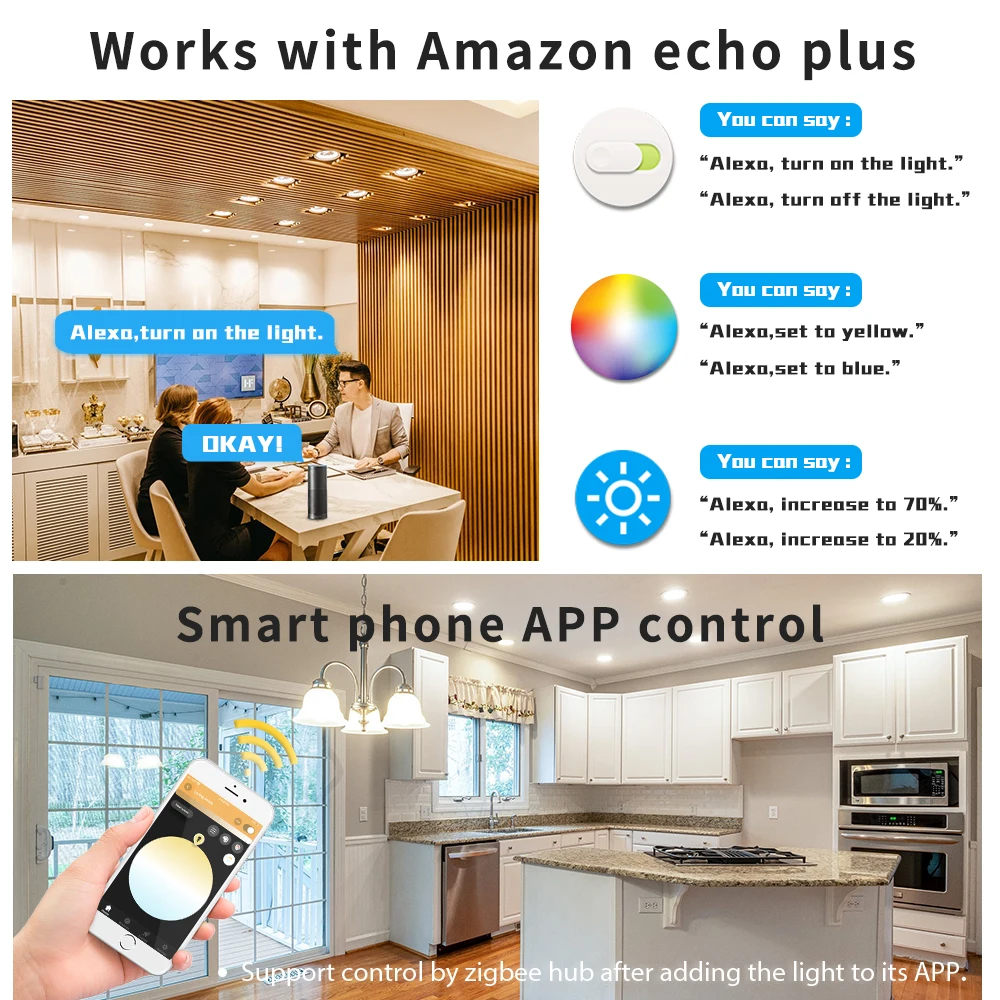 Светодиодный точечный светильник G OPTO умный ZIGBEE light link RGBCCT светодиодный