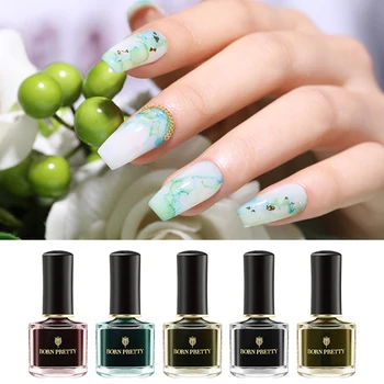 

BORN PRETTY 6ml Watercolor Ink Nail Polish Gel Smoke Effect Marble Nail Art Gradient Women DIY Beauty Tools