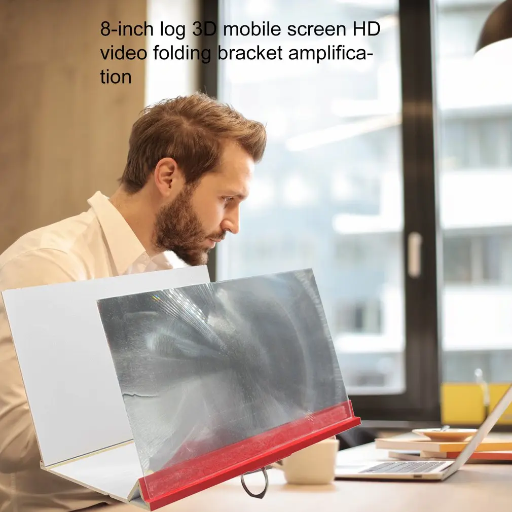 HD деревянный мобильный телефон стенд 3D мобильный телефон экран зум дисплей усилитель видео Настольный складной кронштейн усилитель