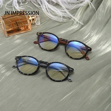 Модные круглые очки, унисекс, для чтения, компьютерные, анти синие, по рецепту, очки для пресбиопии, очки для чтения+ 1.0to+ 4,0 T18174