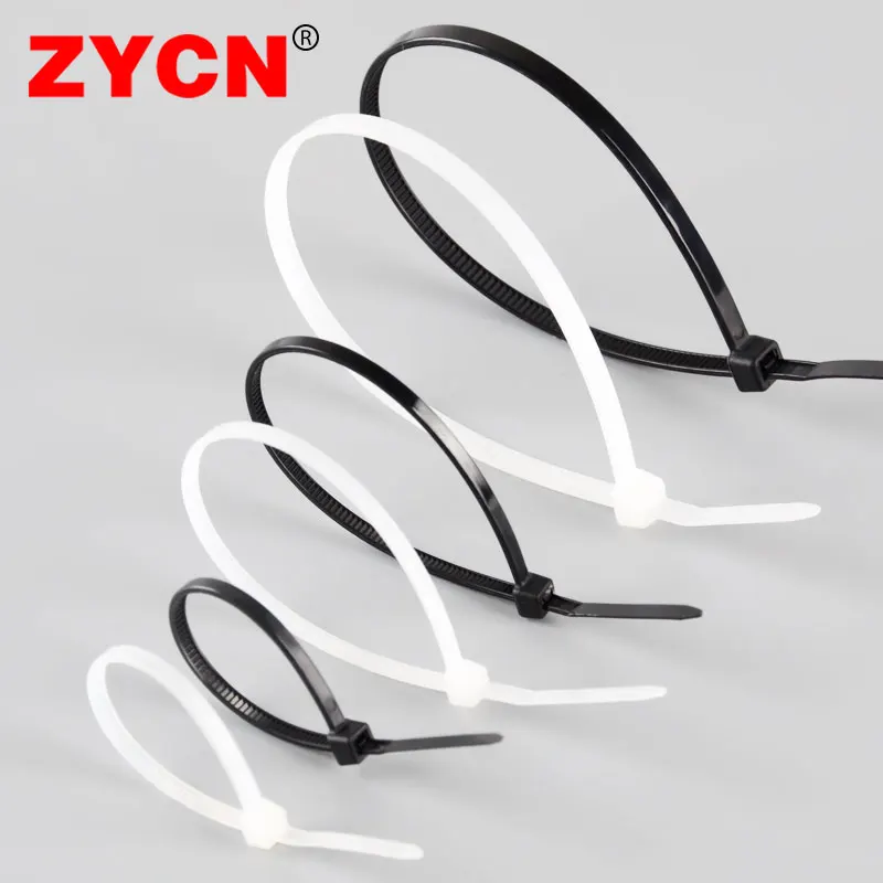 Plastic Cable Tie Self-Locking Black Set 3*100 3*150 4*200mm Wraps Ring Loop Nylon Wire Zip Industrial Fasteners 300pcs ZYCN cable ties,nylon cable ties,cable tie,nylon zip ties